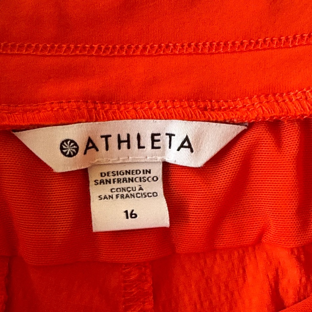 Orange Athleta size 16 jogger pants - Picture 4 of 8